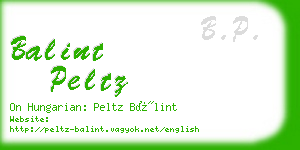 balint peltz business card